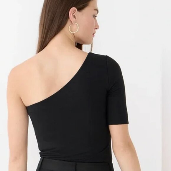 J Crew Form Knit One-Shoulder Elbow-Sleeve T-shirt - Picture 3 of 3